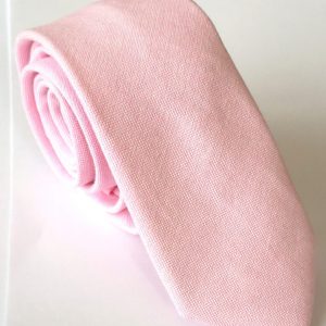 corbata rosada clara algodon