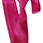 corbata tejida fucsia