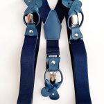 Suspensor doble broche azul marino