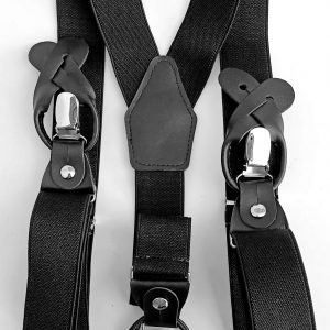 suspensor hombre negro sistema botones