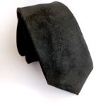 Corbata negra gamuza