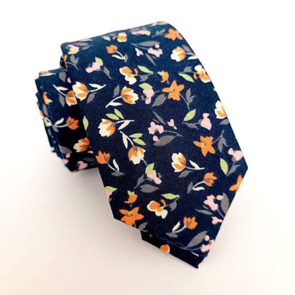 corbata hombre algodon flores