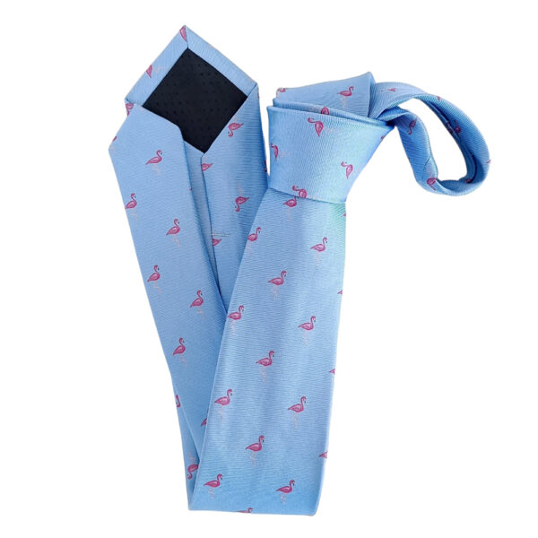 Corbata seda con Flamencos