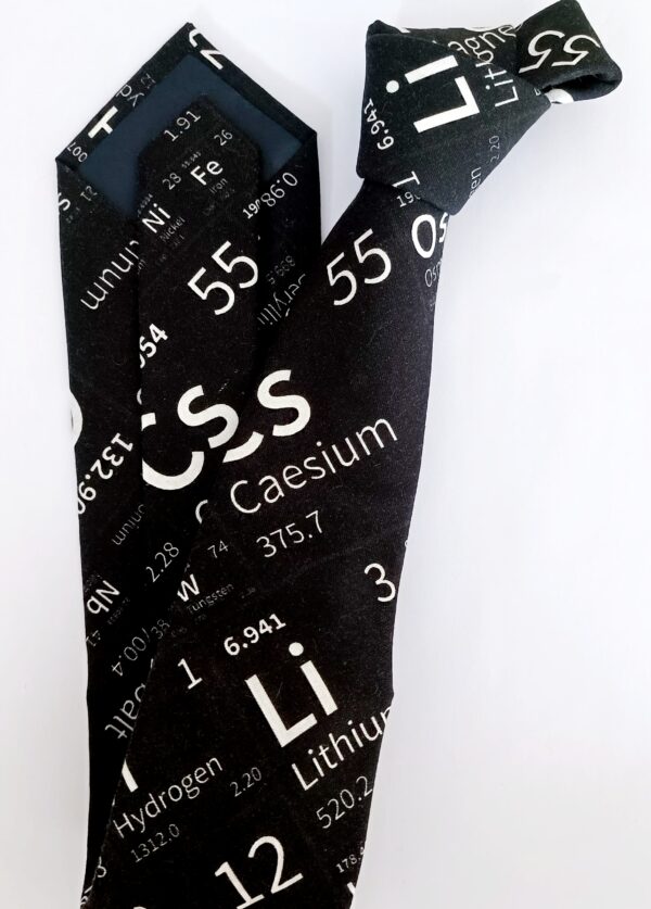 corbata algodon negra quimica