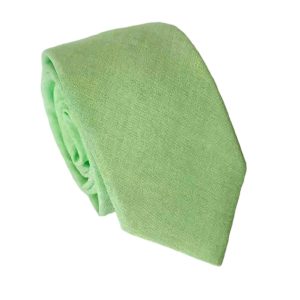 corbata algodon verde limon