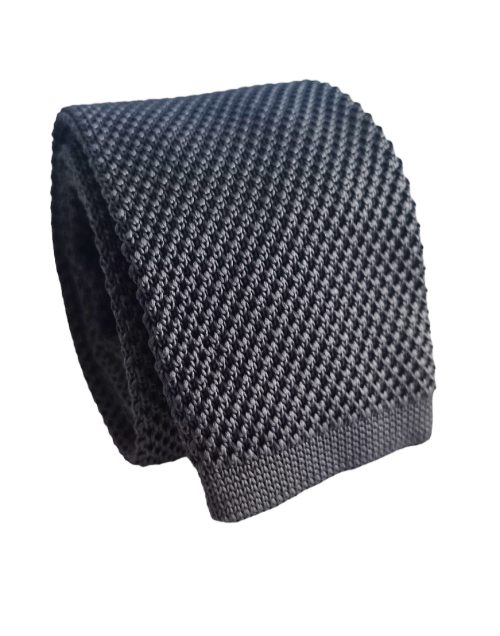 Corbata tejida Gris oscuro