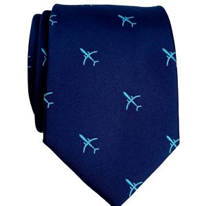 corbata azul aviones