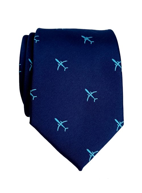 corbata azul aviones