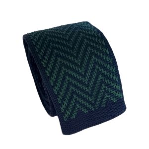corbata tejida punta recta