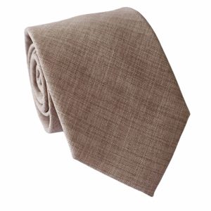 corbata algodon castaño claro