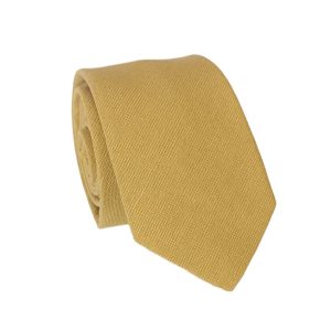 corbata algodon mostaza