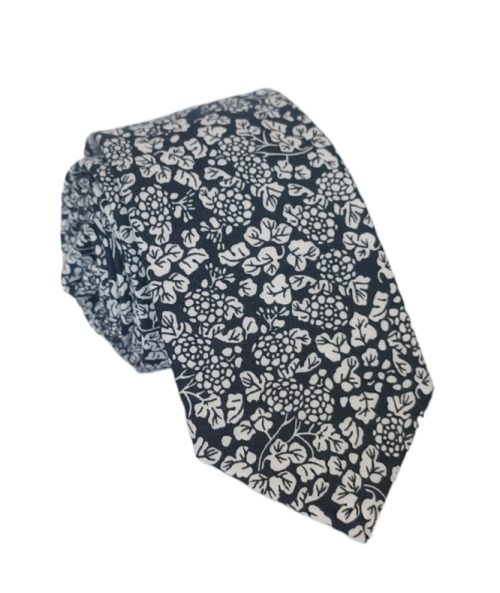 corbata flores algodon
