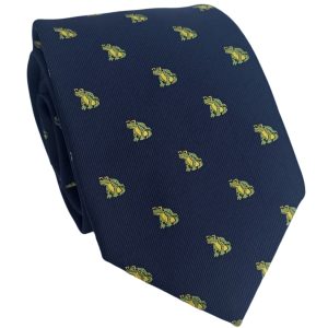 corbata azul marino ranitas