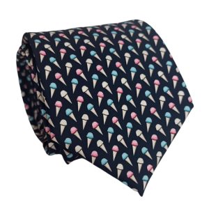 corbata estampado helados