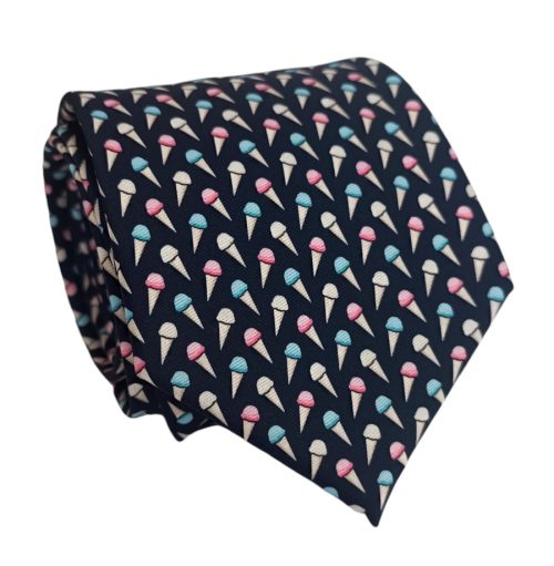 corbata estampado helados