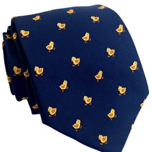 corbata azul marino pollitos