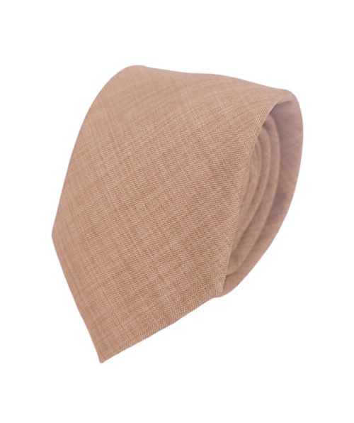 Corbata algodón Tabaco