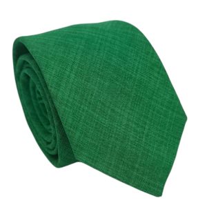 corbata algodon verde