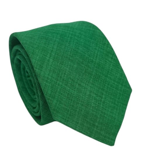 corbata algodon verde