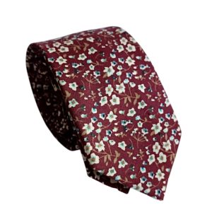 corbata algodon flores