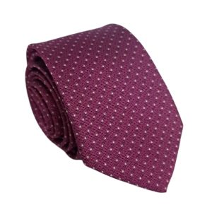 corbata delgada burdeo puntitos blancos