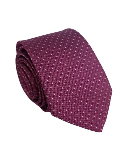 corbata delgada burdeo puntitos blancos
