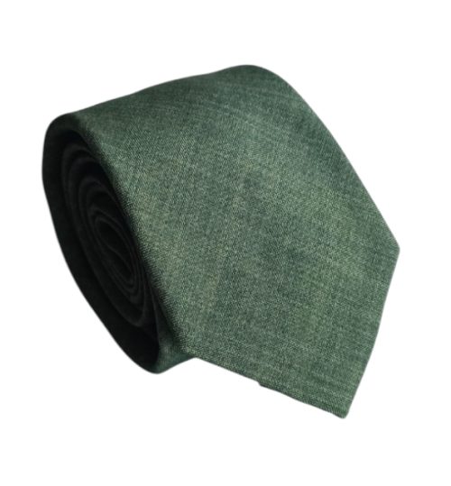 Corbata algodón verde militar