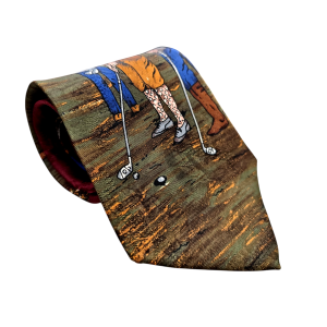 corbata antigua vintage diseño golf