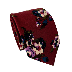 corbata algodón floresv