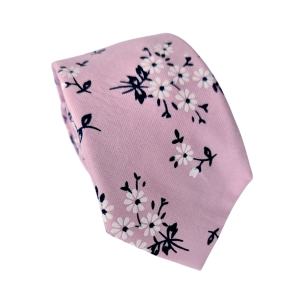 corbata algodón flores