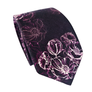 corbata algodón flores