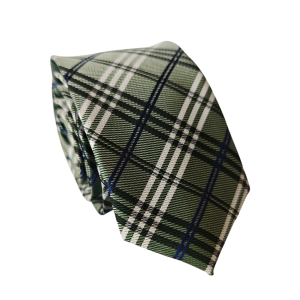 corbata poliester escoces negro verde militar