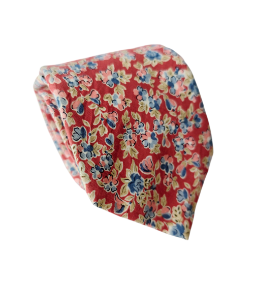 corbata floral vintage de seda