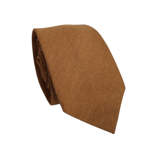 corbata algodon taupe