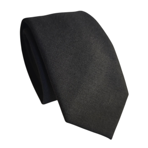 corbata juvenil carbón algodon liso