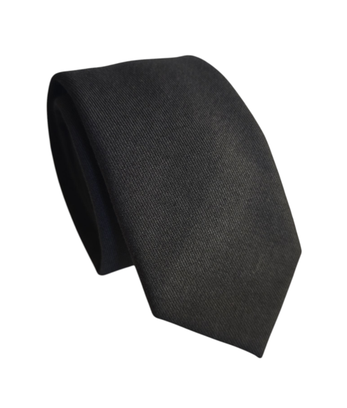 corbata juvenil carbón algodon liso