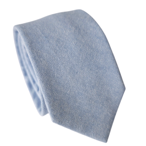 corbata juvenil algodon liso celeste claro