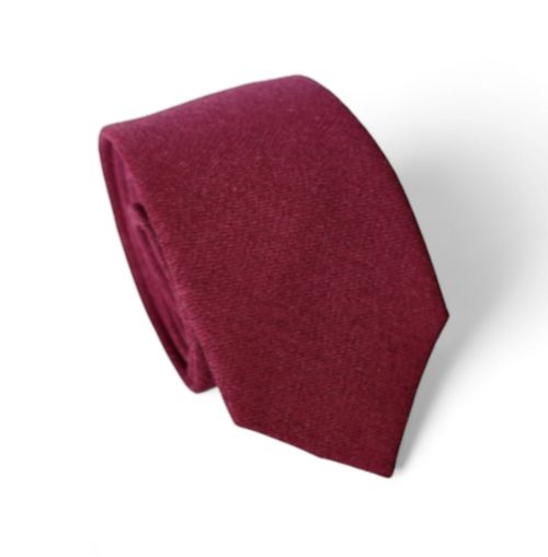 Corbata algodón guinda