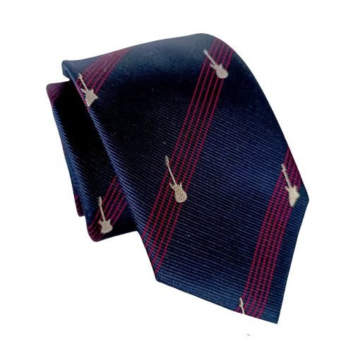 corbata seda guitarras