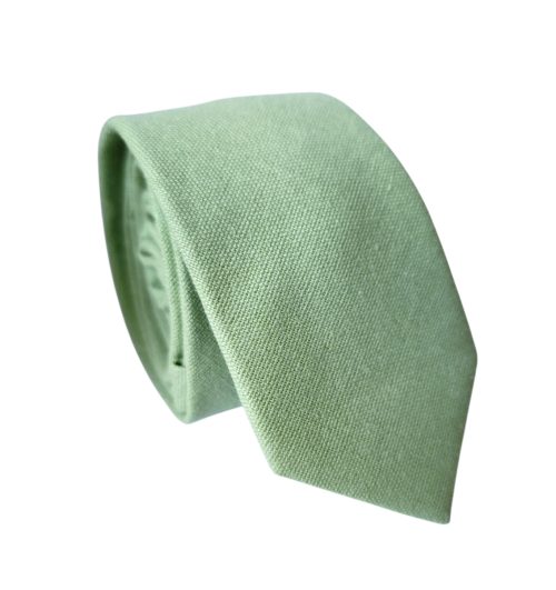 Corbata algodón Verde olivo