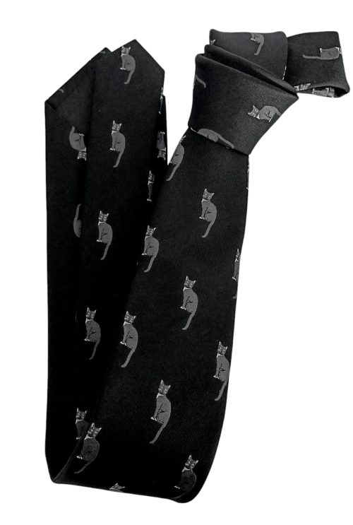 corbata negra gatos luciacorbatas