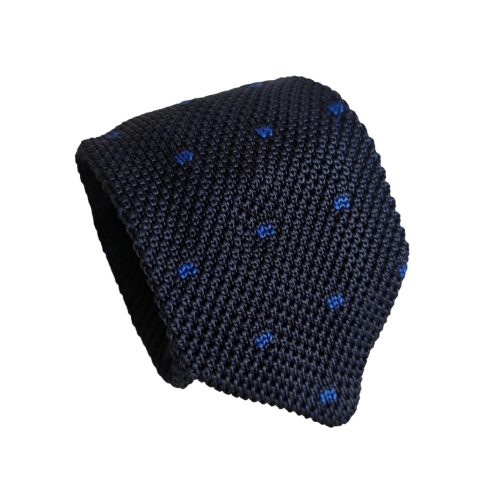 Corbata tejida Dots azul