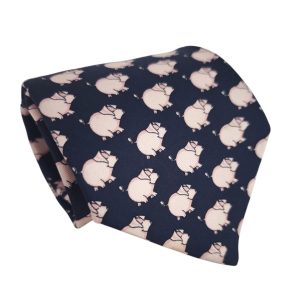 corbata vintage cerditos