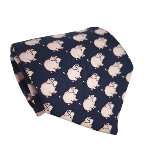 corbata vintage cerditos