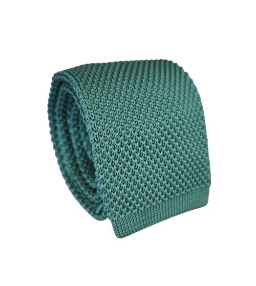 corbata tejida punta recta