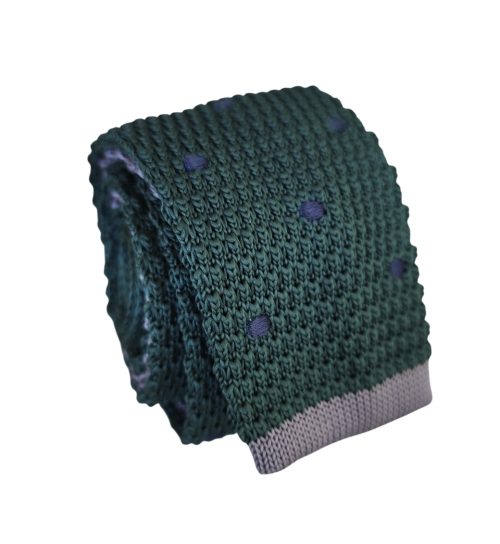 corbata tejida punta recta