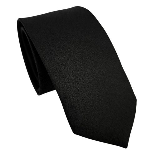 Corbata poliéster slim negra