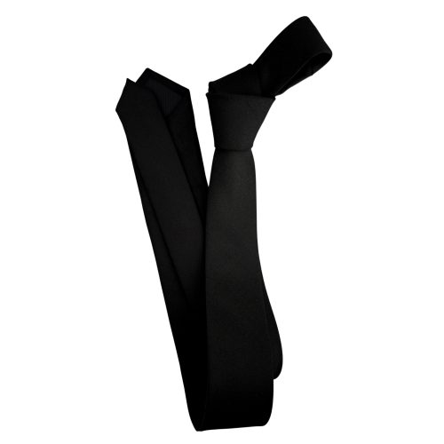 Corbata poliéster slim negra - Imagen 2