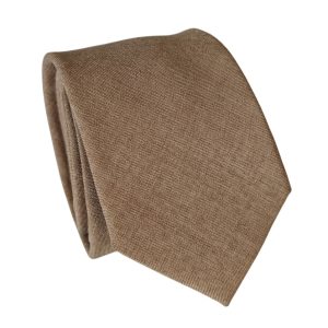 corbata algodon cafe claro