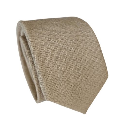 corbata algodon beige